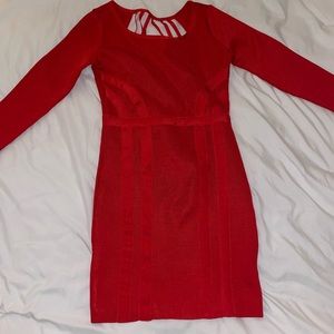 Long sleeve red Bobbles & Lace Wow Couture dress never worn!!!!